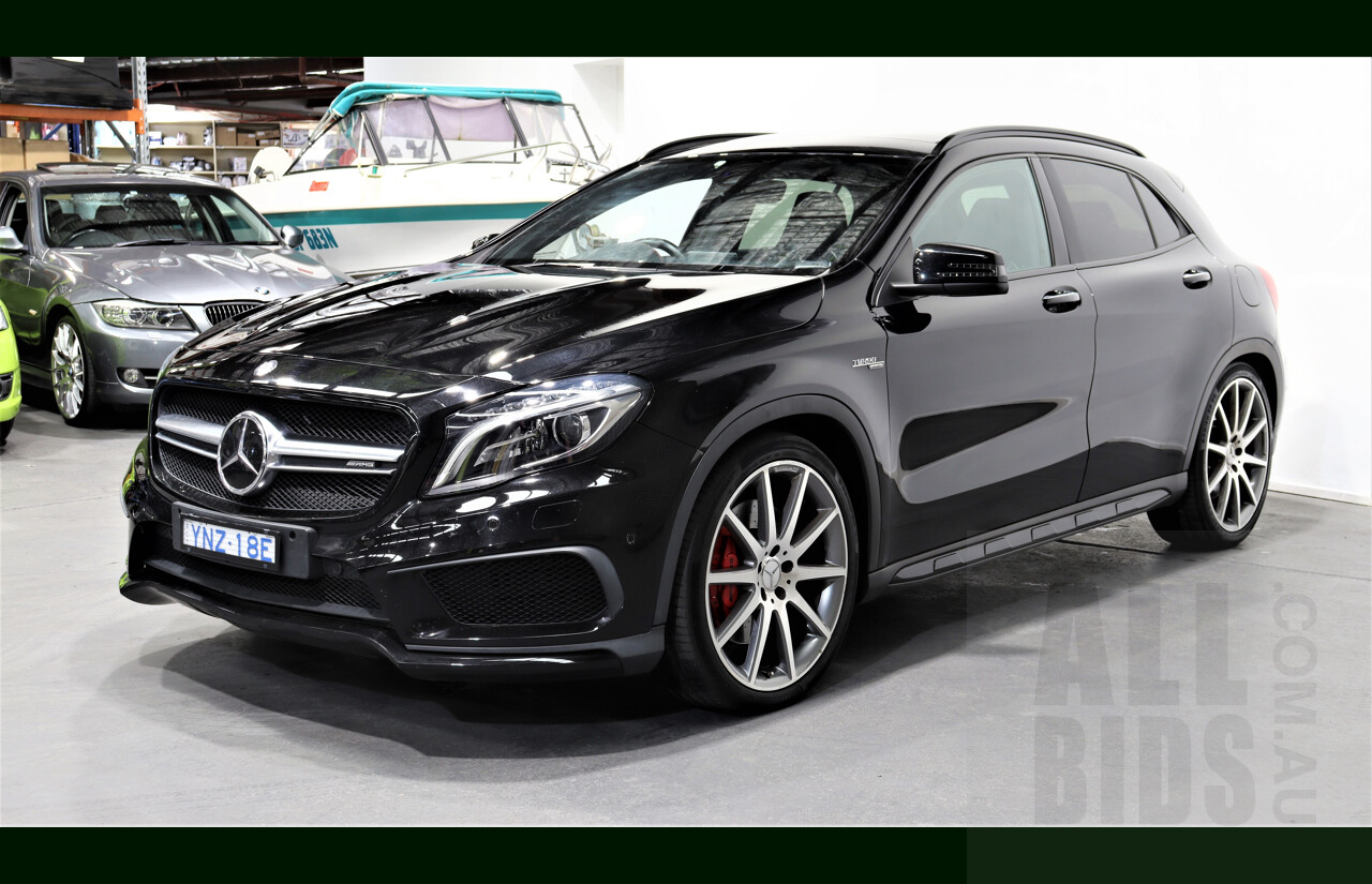11/2015 Mercedes-Benz GLA 45 AMG 4matic X156 MY15 4d Wagon Black 2.0L Turbo