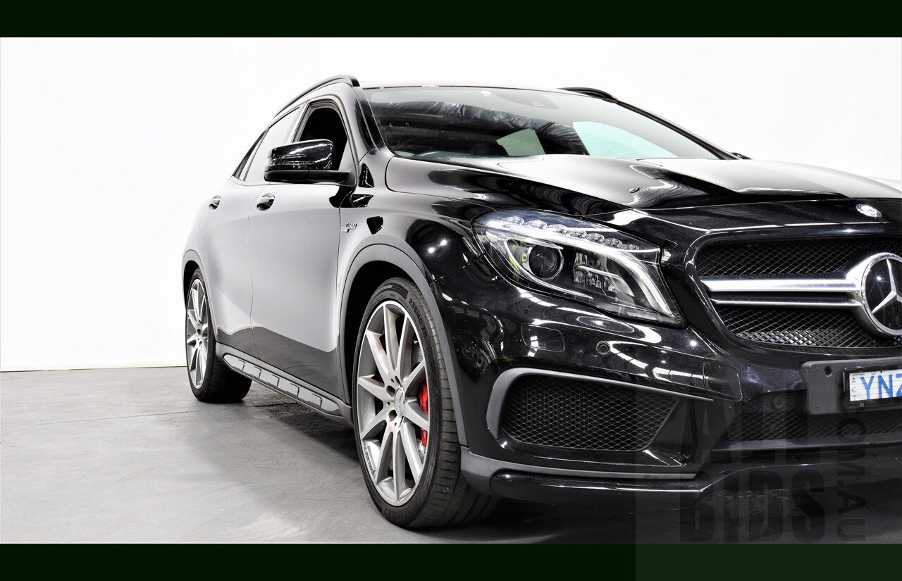 11/2015 Mercedes-Benz GLA 45 AMG 4matic X156 MY15 4d Wagon Black 2.0L Turbo
