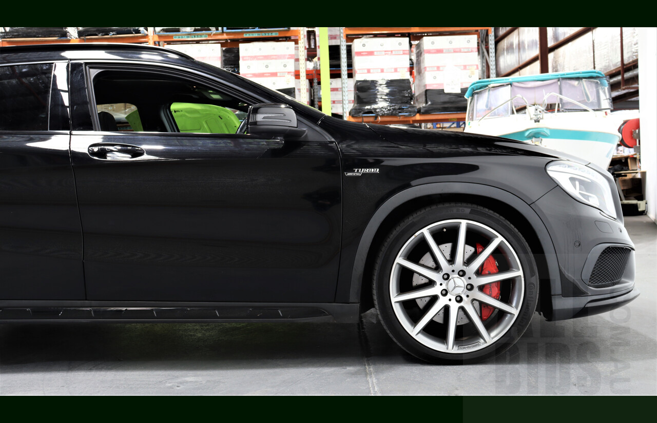 11/2015 Mercedes-Benz GLA 45 AMG 4matic X156 MY15 4d Wagon Black 2.0L Turbo