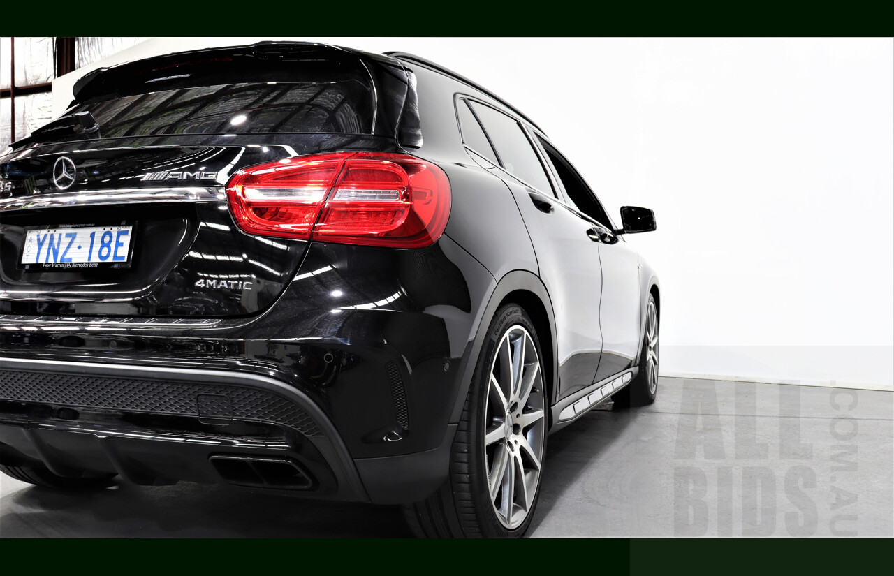 11/2015 Mercedes-Benz GLA 45 AMG 4matic X156 MY15 4d Wagon Black 2.0L Turbo