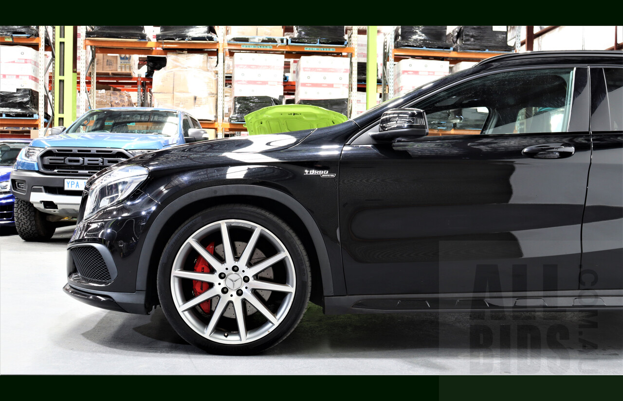 11/2015 Mercedes-Benz GLA 45 AMG 4matic X156 MY15 4d Wagon Black 2.0L Turbo