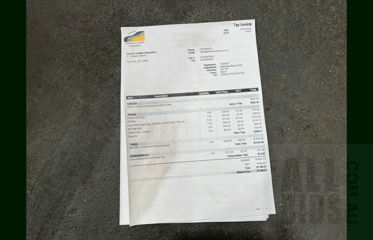 1/2005 Mercedes-Benz E500 Avantgarde W211 4d Sedan Black 5.0L V8