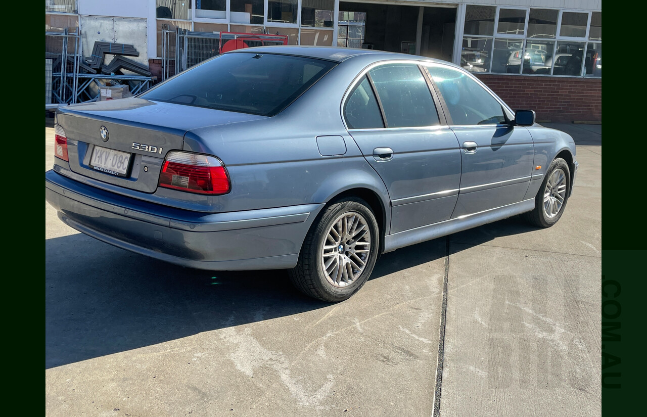 8/2001 BMW 530i Executive E39 4d Sedan Blue 3.0L