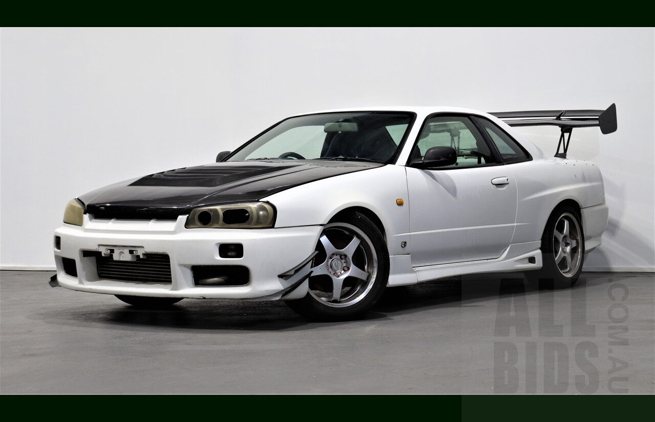 6/1998 Nissan Skyline 25-GT R34 Coupe White 3.0L Turbo RB30 With RB25 Head