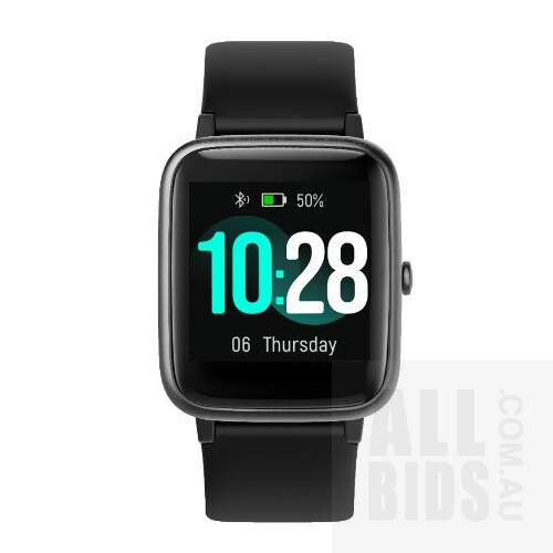 Assorted Gadgets Including Bluetooth Headphones, Portable Bluetooth Speaker, Active + Lite Smart Watch, iPhone|iPad|iPod Lightning to USB Cable Pack, and Rear View Mirror with Dash and Reverse Camera  - Lot of 5 - ORP $255.92