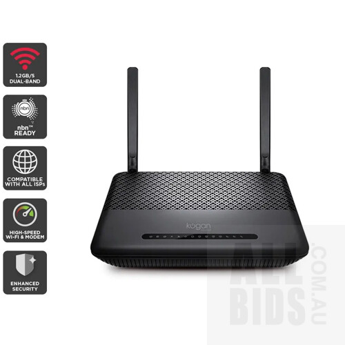 Kogan Internet Wireless-AC NBN-Ready ADSL2+/VDSL Modem & Router - ORP $89