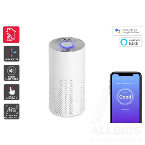 Assortment of Electronics Including Kogan Air Purifier, Smart Aroma Diffuser, Electric Insect Killer, and Motion Sensor LED Flood Light - Lot of 4  - Total ORP $257.98