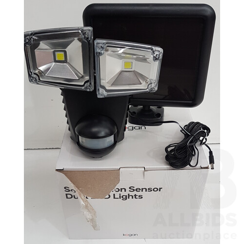 Assortment of Electronics Including Kogan Air Purifier, Smart Aroma Diffuser, Electric Insect Killer, and Motion Sensor LED Flood Light - Lot of 4  - Total ORP $257.98