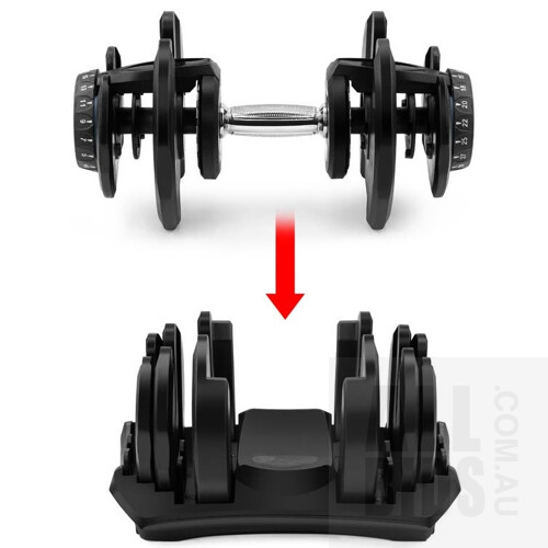 Fortis 40kg Smart Adjustable Weights Dumbbell in Original Box - ORP $259