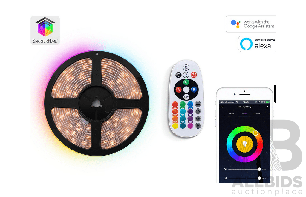 Kogan Smarterhome Ip68 Colour & Whites Smart Led Light Strip