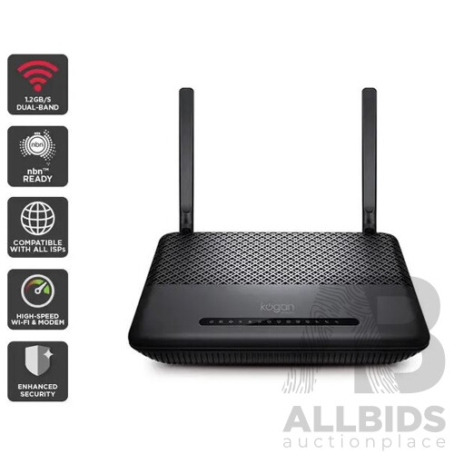 Kogan Internet Wireless-AC NBN-Ready ADSL2+/VDSL Modem & Router - ORP $89.00