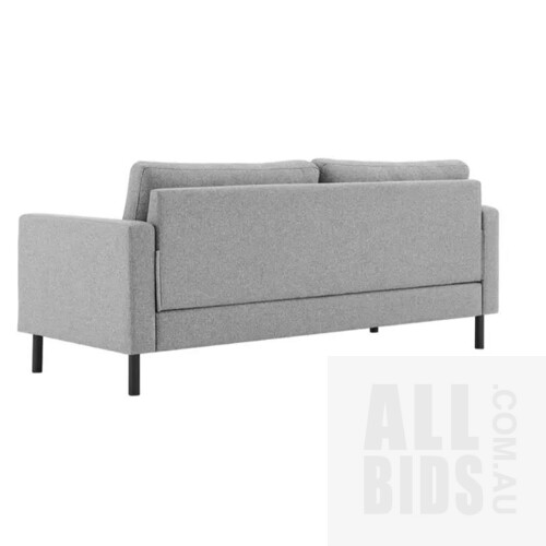 Matt Blatt Inge 2.5 Seater Sofa (Light Grey) - ORP $349.00