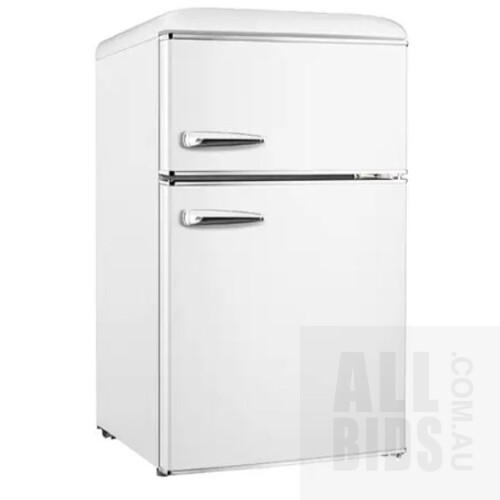 Kogan Retro 86L Top Mount Bar Fridge (White) - ORP $239.00