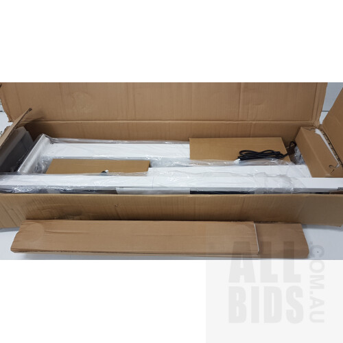 Box 1 of 2 - Ergolux Electric Dual Motor Standing Desk (White), Missing Parts - ORP $499.00