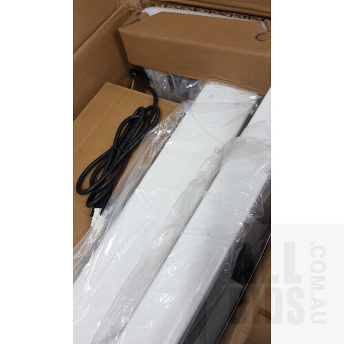 Box 1 of 2 - Ergolux Electric Dual Motor Standing Desk (White), Missing Parts - ORP $499.00