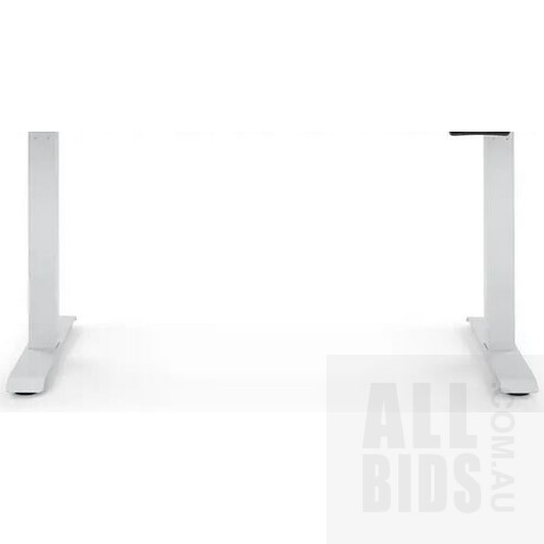 Box 1 of 2 - Ergolux Electric Dual Motor Standing Desk (White), Missing Parts - ORP $499.00