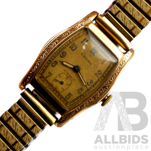 Antique Lavina Rolled Gold Ladies Wrist Watch
