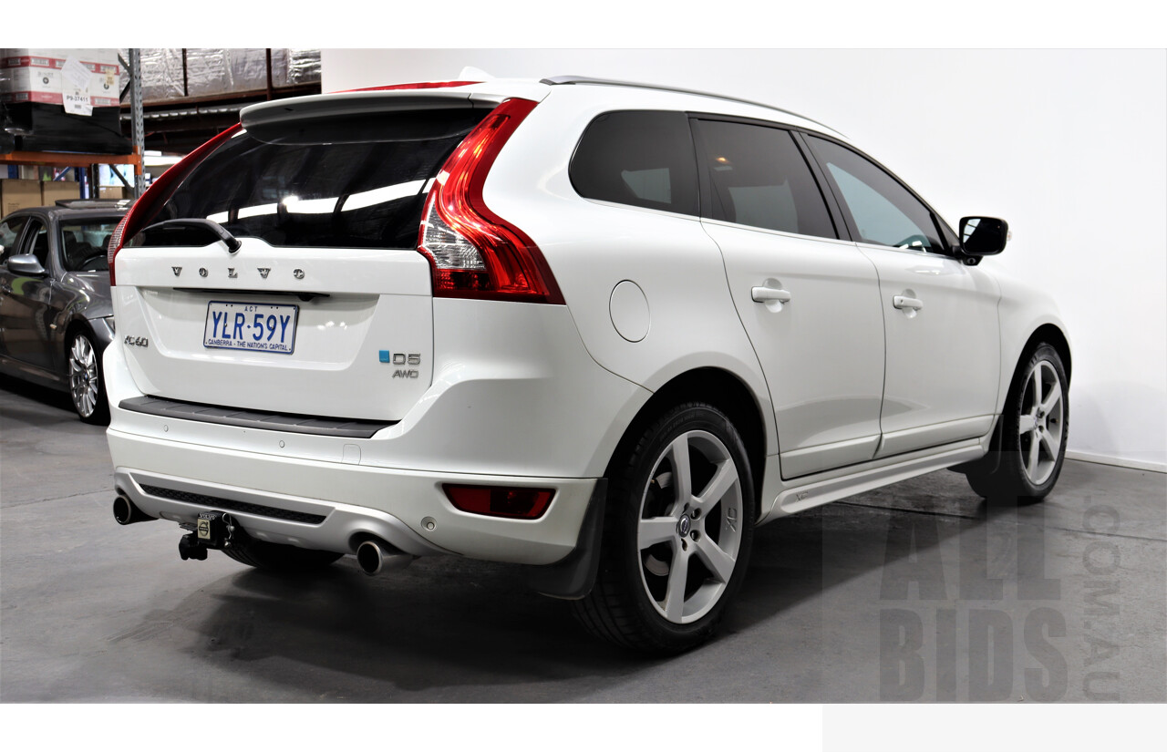 6/2013 Volvo XC60 D5 R-Design Polestar DZ MY12 4d Wagon White 2.4L Turbo Diesel