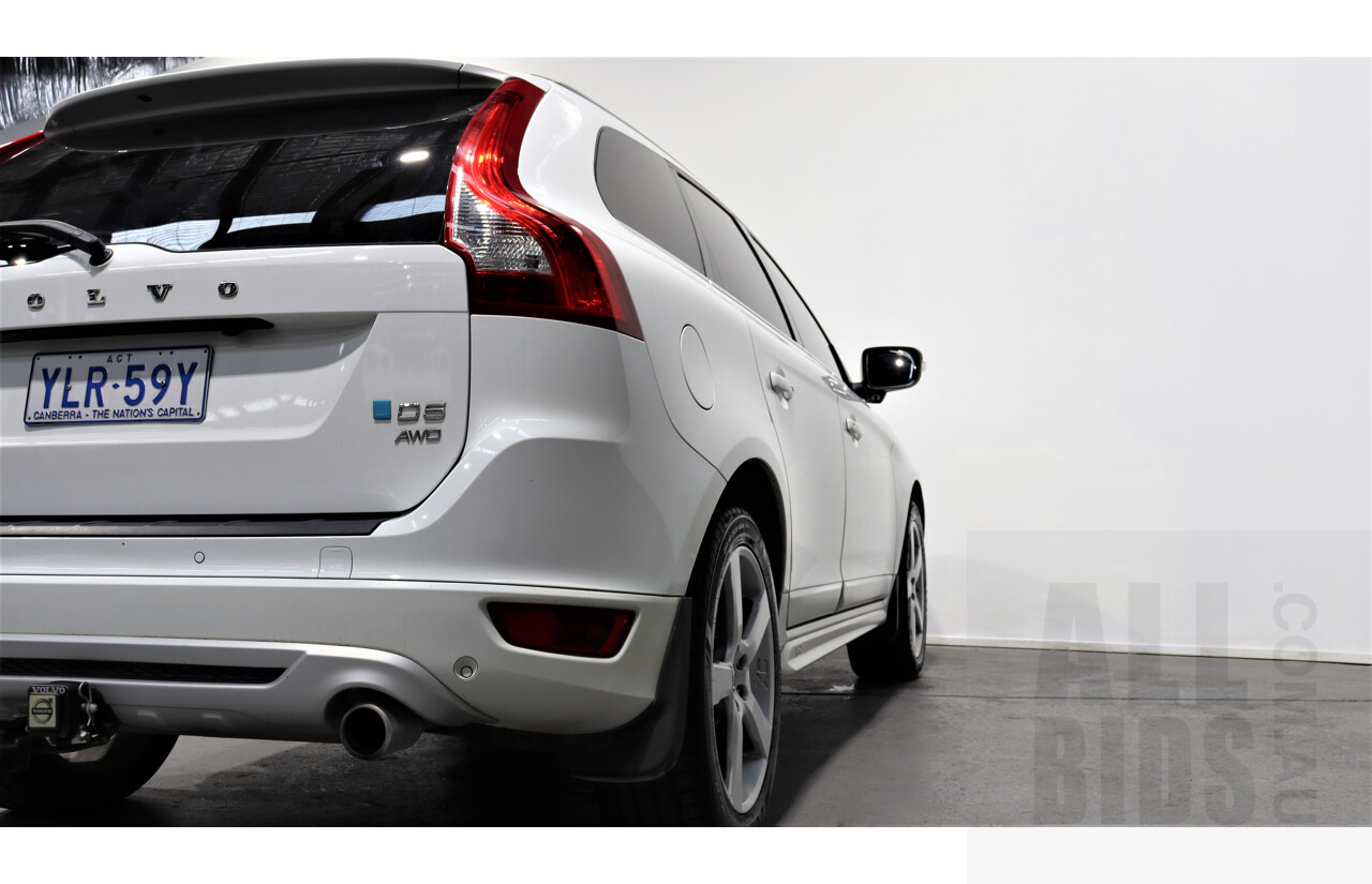 6/2013 Volvo XC60 D5 R-Design Polestar DZ MY12 4d Wagon White 2.4L Turbo Diesel