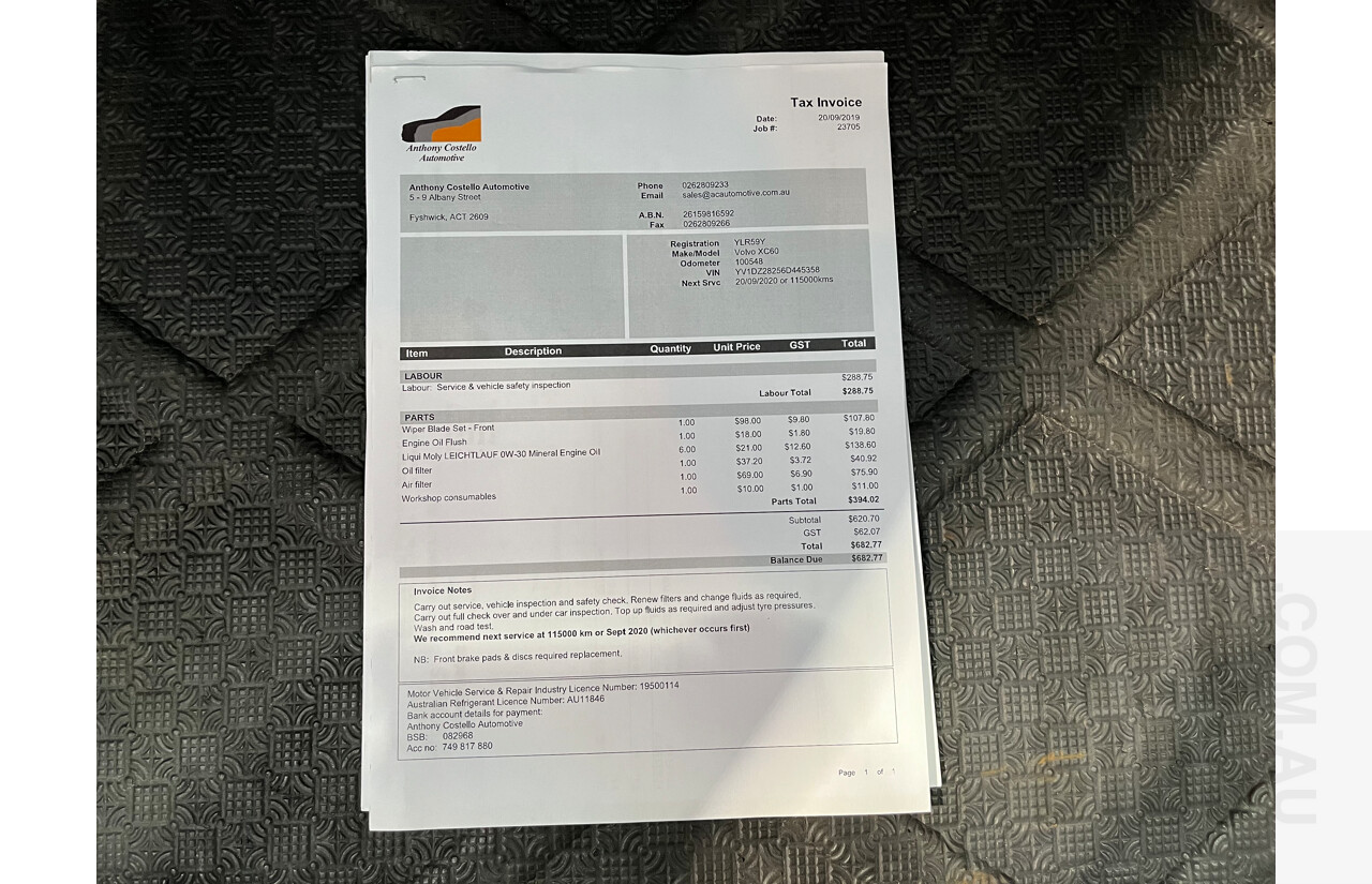 6/2013 Volvo XC60 D5 R-Design Polestar DZ MY12 4d Wagon White 2.4L Turbo Diesel