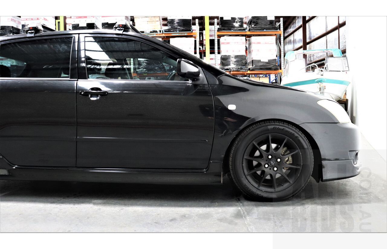 11/2005 Toyota Corolla Sportivo ZZE123R 5d Hatchback Black 1.8L