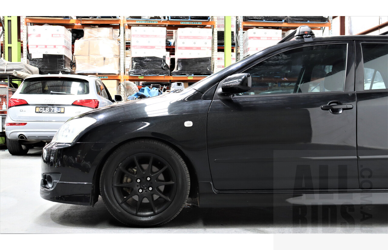 11/2005 Toyota Corolla Sportivo ZZE123R 5d Hatchback Black 1.8L