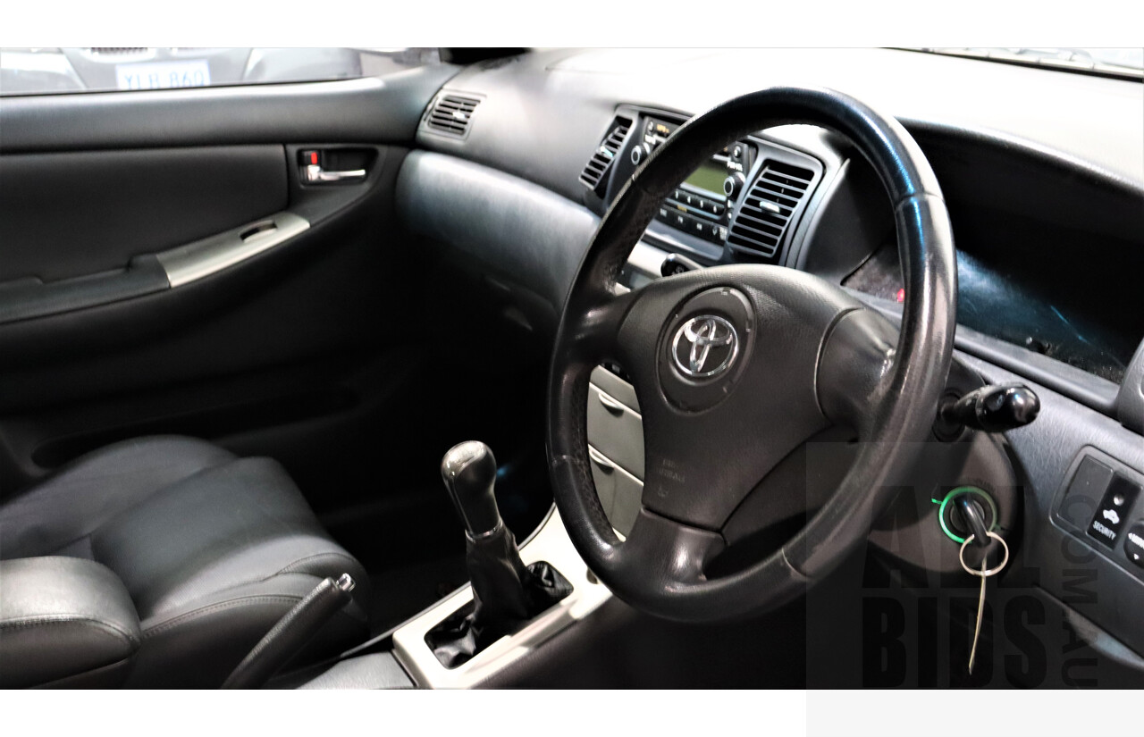 11/2005 Toyota Corolla Sportivo ZZE123R 5d Hatchback Black 1.8L