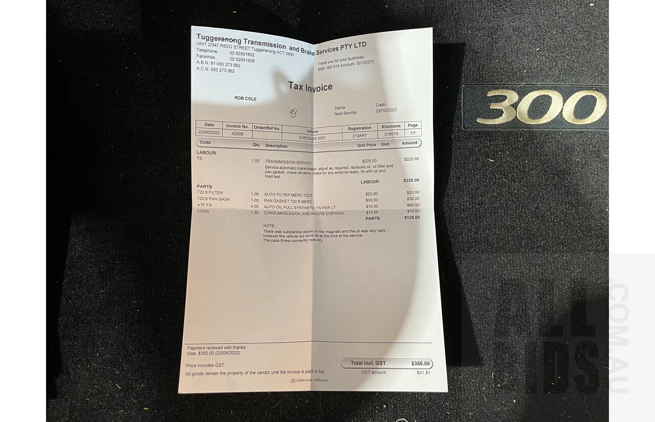 5/2014 Chrysler 300 C MY12 4d Sedan White 3.0L Turbo Diesel