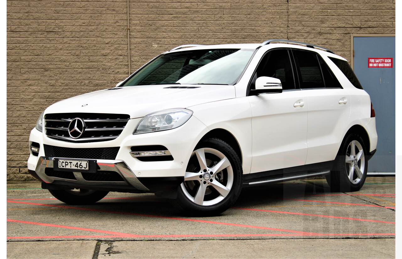 11/2013 Mercedes-Benz ML 250 CDI Bluetec (4x4) 166 4d Wagon Polar White 2.1L Turbo Diesel
