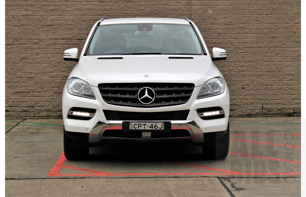 11/2013 Mercedes-Benz ML 250 CDI Bluetec (4x4) 166 4d Wagon Polar White 2.1L Turbo Diesel