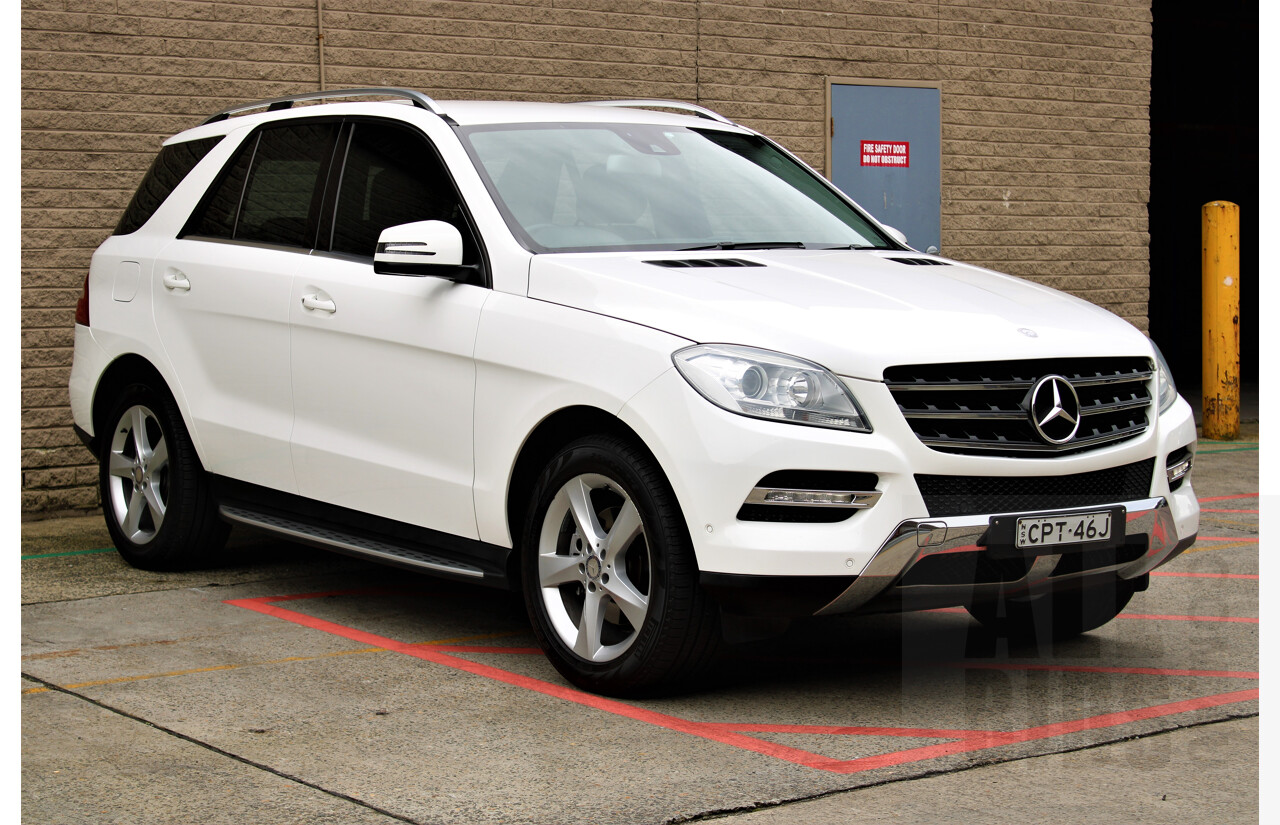 11/2013 Mercedes-Benz ML 250 CDI Bluetec (4x4) 166 4d Wagon Polar White 2.1L Turbo Diesel