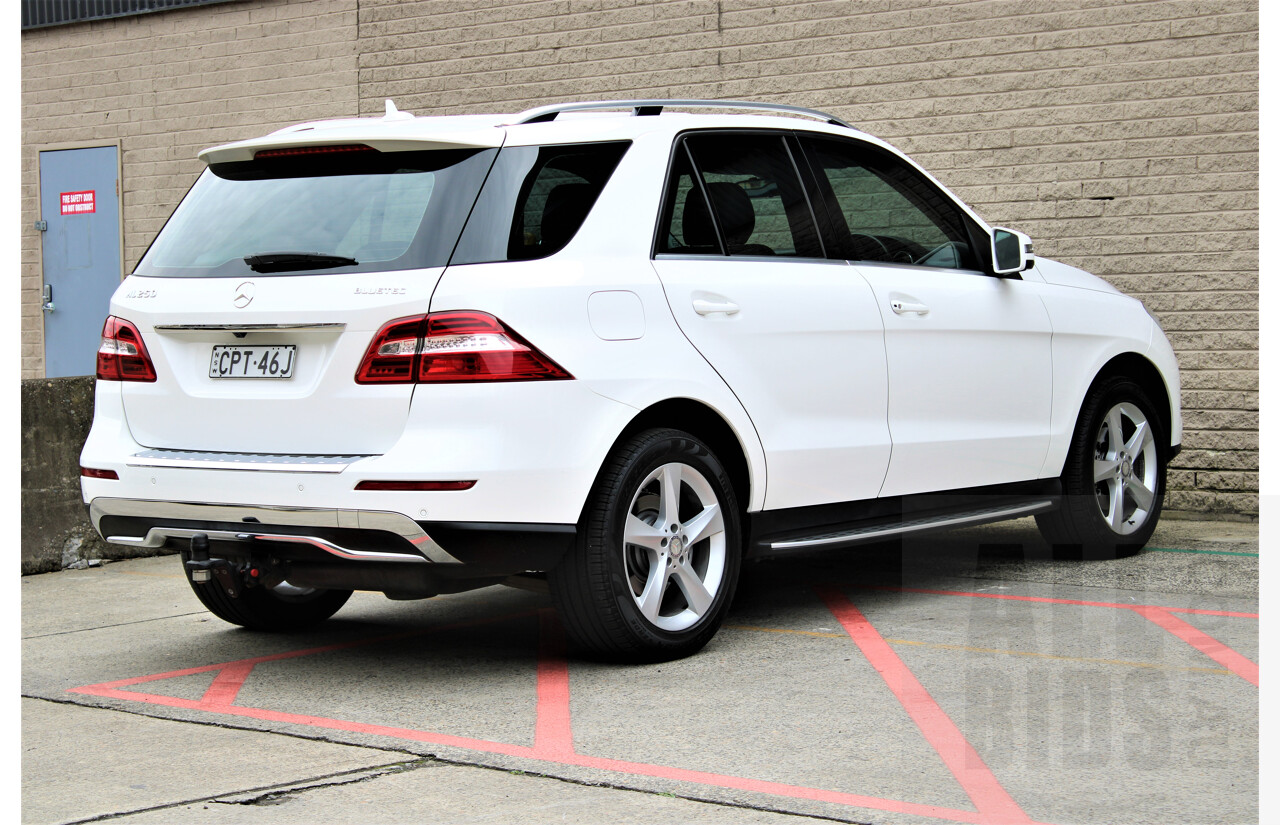 11/2013 Mercedes-Benz ML 250 CDI Bluetec (4x4) 166 4d Wagon Polar White 2.1L Turbo Diesel