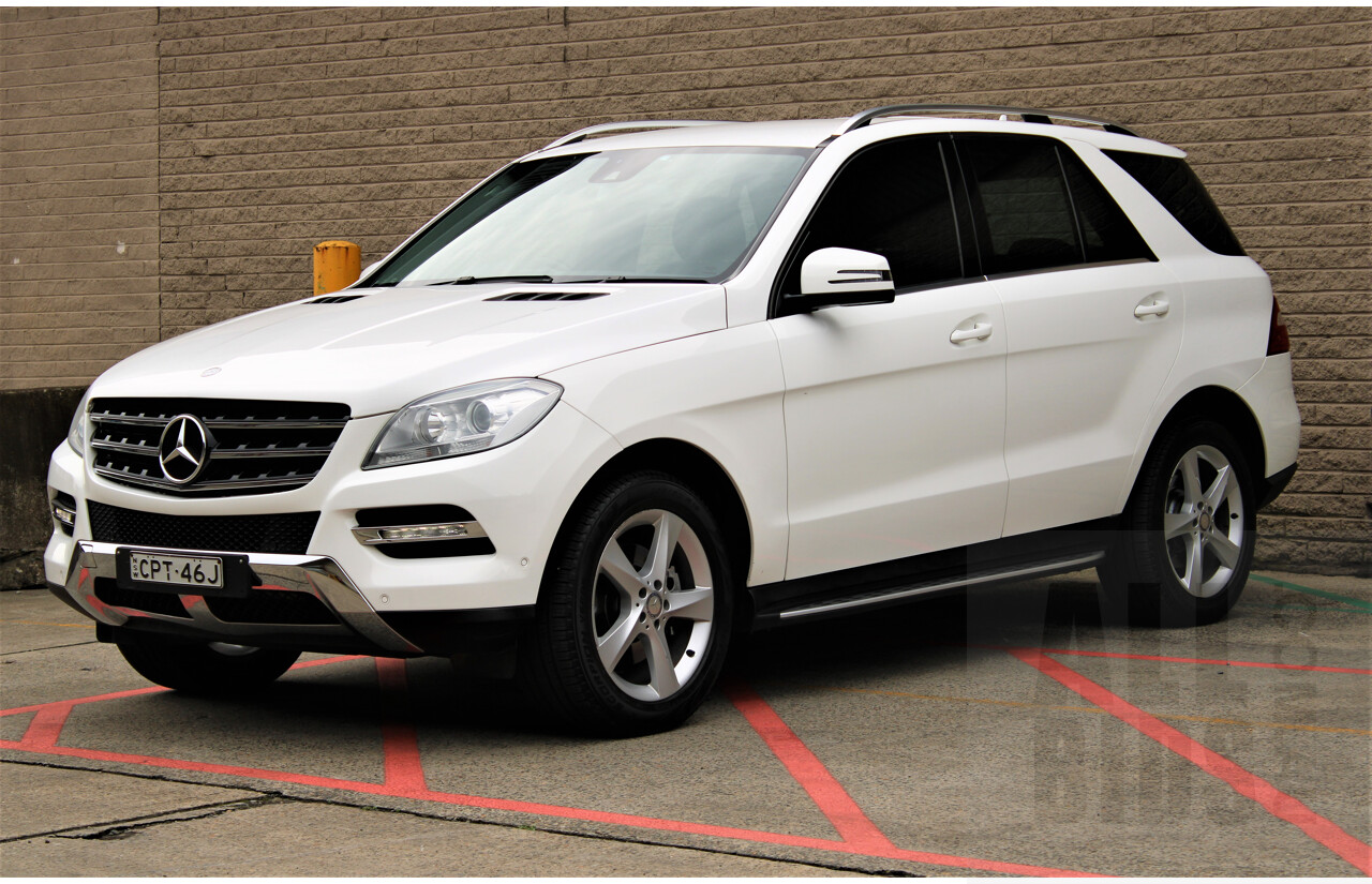 11/2013 Mercedes-Benz ML 250 CDI Bluetec (4x4) 166 4d Wagon Polar White 2.1L Turbo Diesel