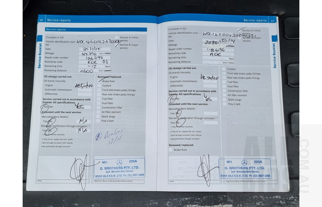 11/2013 Mercedes-Benz ML 250 CDI Bluetec (4x4) 166 4d Wagon Polar White 2.1L Turbo Diesel