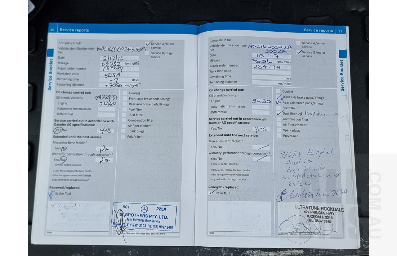 11/2013 Mercedes-Benz ML 250 CDI Bluetec (4x4) 166 4d Wagon Polar White 2.1L Turbo Diesel