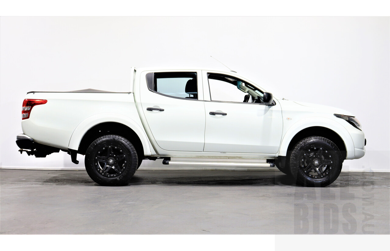 7/2017 Mitsubishi Triton GLS (4x4) MQ Dual Cab Utility White 2.4L Turbo Diesel