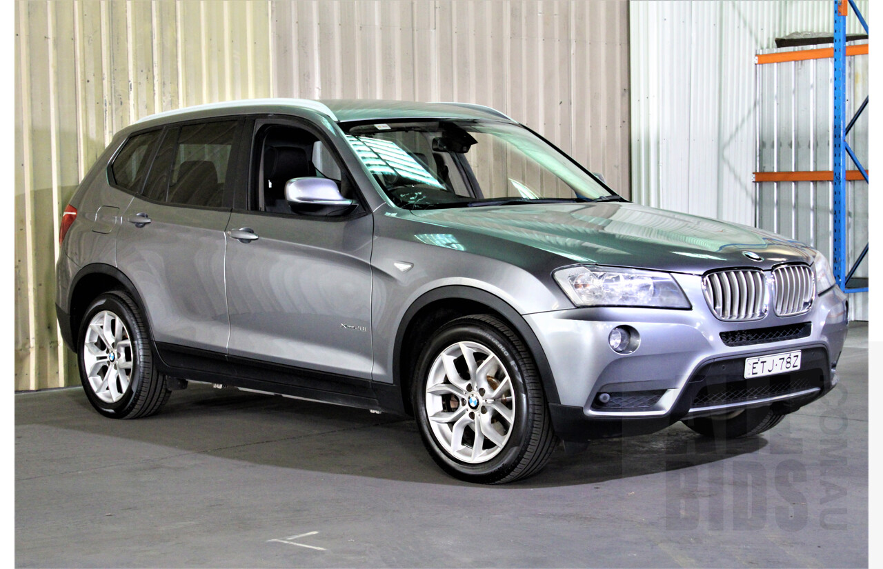 3/2011 BMW X3 X-drive 28i F25 4d Wagon Grey 3.0L
