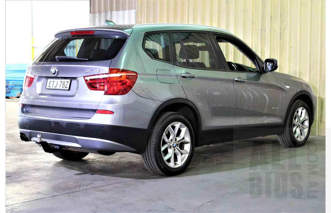 3/2011 BMW X3 X-drive 28i F25 4d Wagon Grey 3.0L