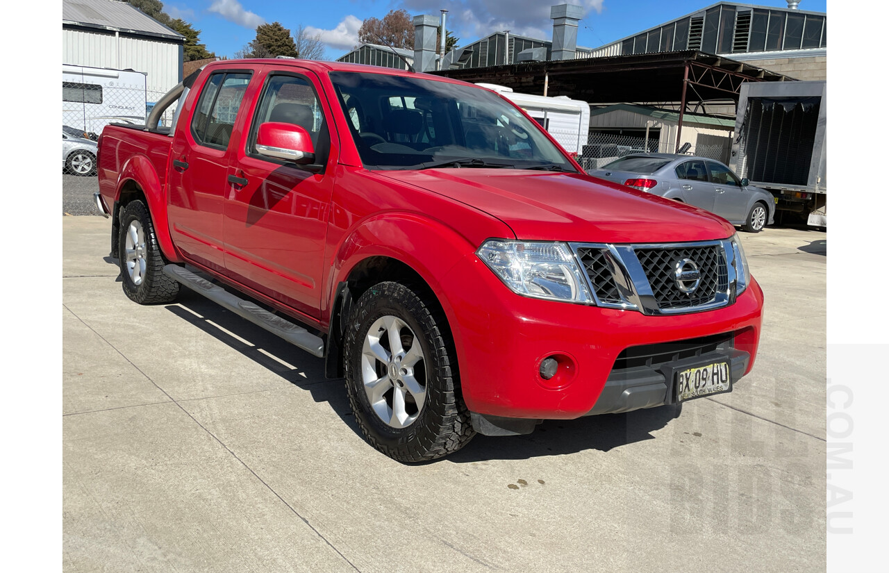 10/2012 Nissan Navara ST (4x2) D40 MY12 Dual Cab P/Up Red 2.5L