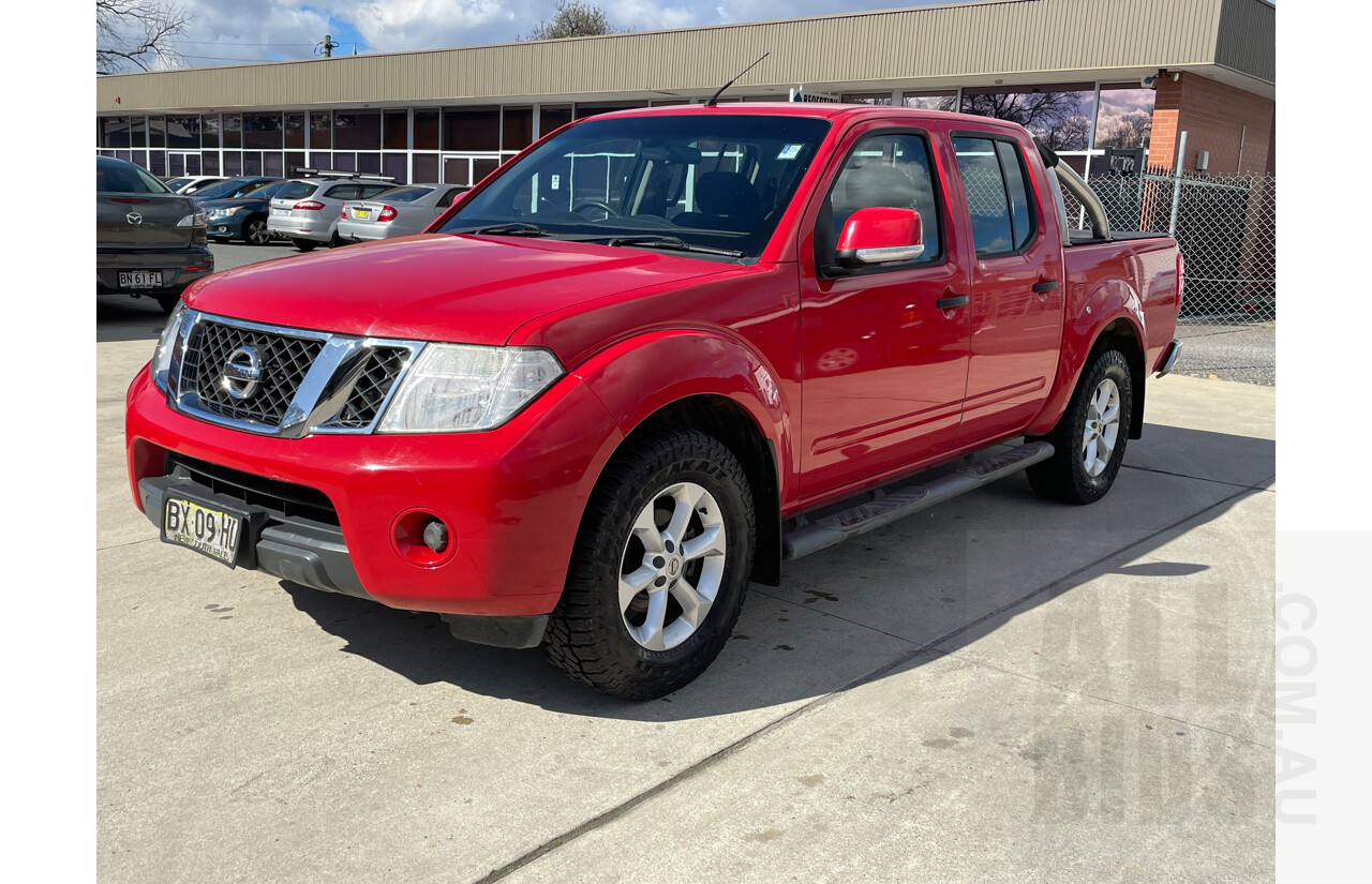 10/2012 Nissan Navara ST (4x2) D40 MY12 Dual Cab P/Up Red 2.5L