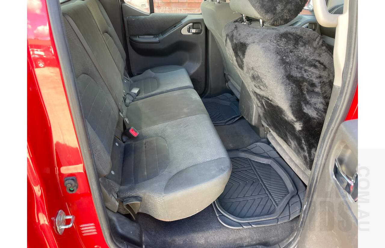10/2012 Nissan Navara ST (4x2) D40 MY12 Dual Cab P/Up Red 2.5L