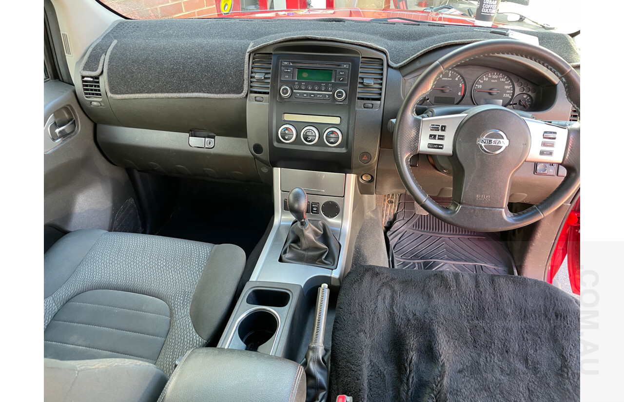 10/2012 Nissan Navara ST (4x2) D40 MY12 Dual Cab P/Up Red 2.5L