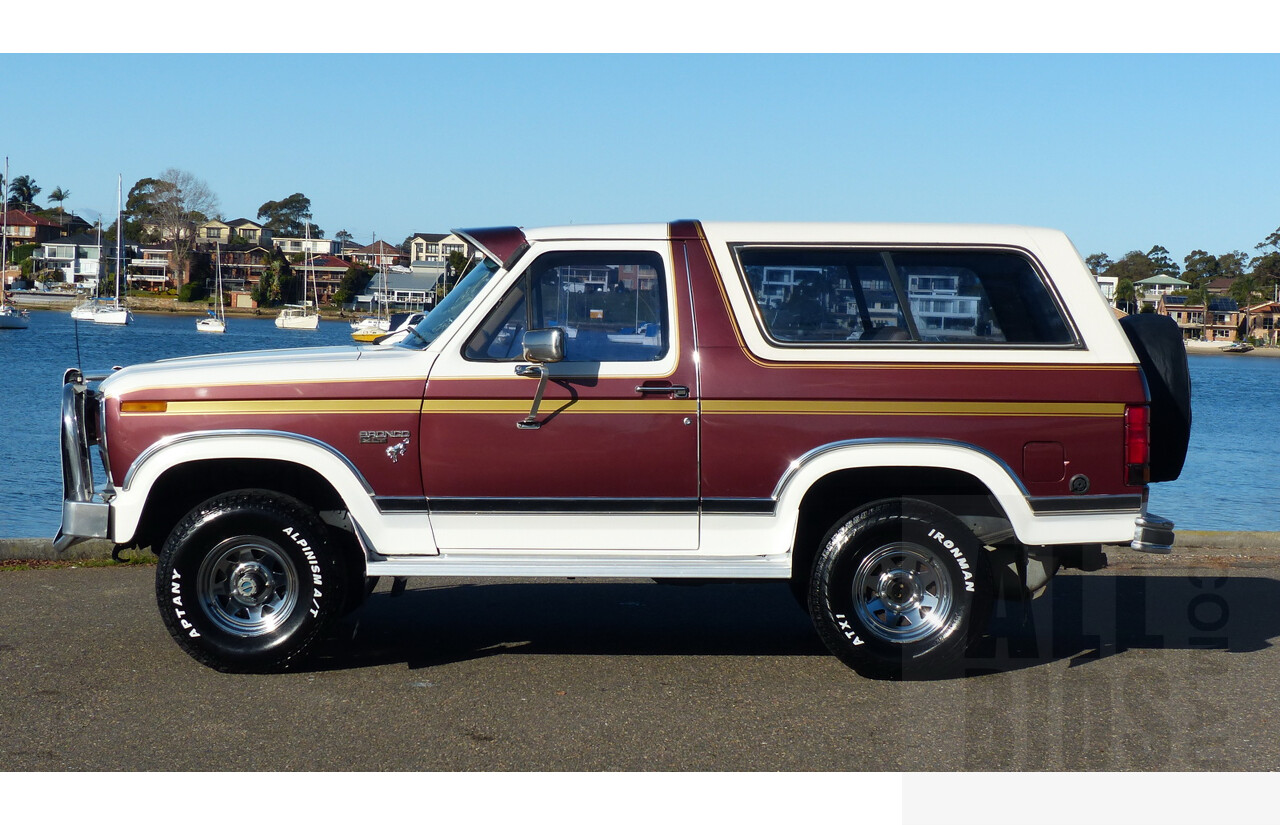 3/1985 Ford Bronco (4x4) 2d Wagon Metallic Brown & White 5.8L V8 351ci - Matching Numbers
