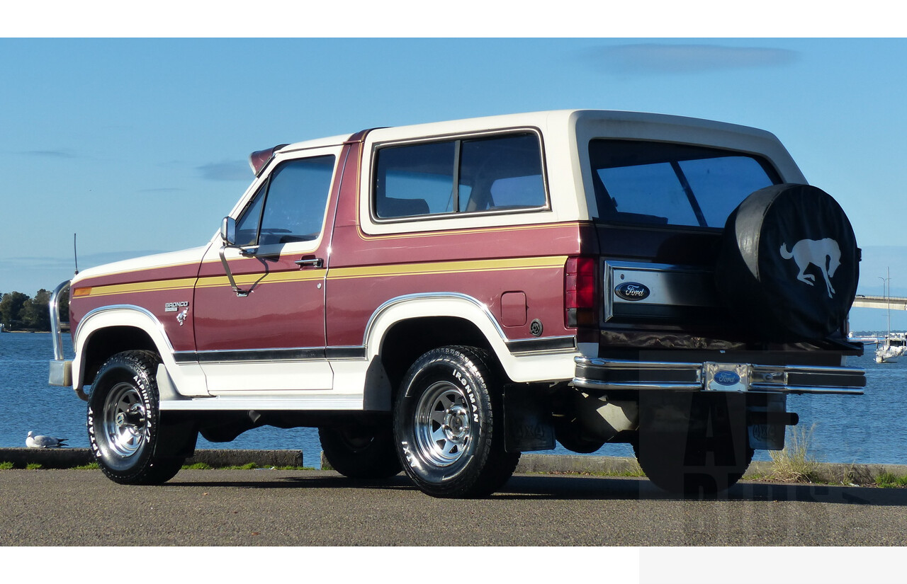 3/1985 Ford Bronco (4x4) 2d Wagon Metallic Brown & White 5.8L V8 351ci - Matching Numbers