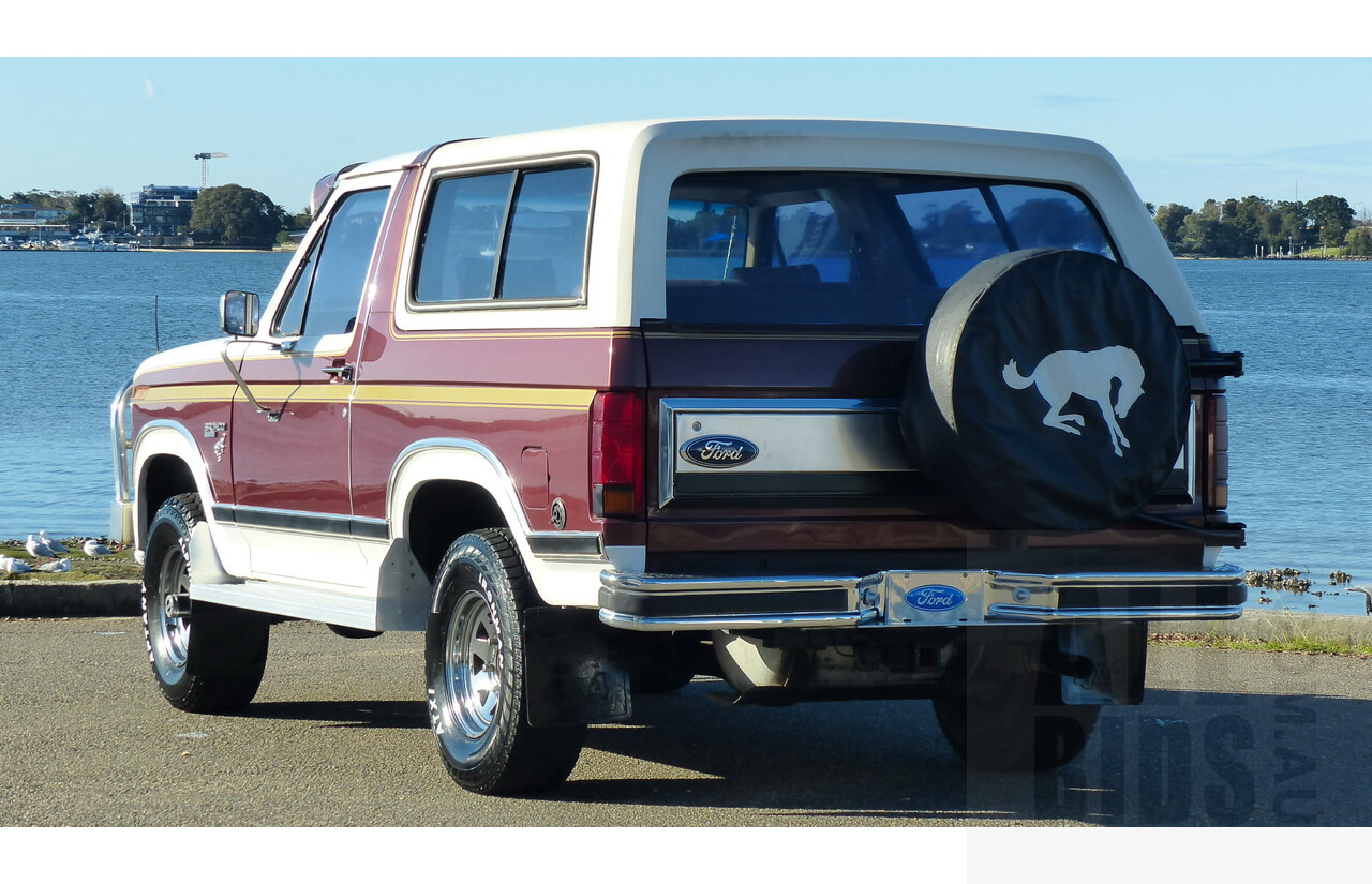3/1985 Ford Bronco (4x4) 2d Wagon Metallic Brown & White 5.8L V8 351ci - Matching Numbers