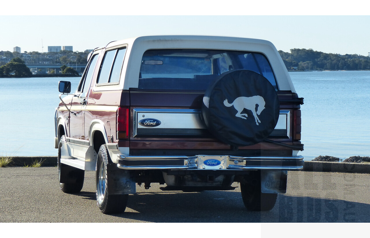 3/1985 Ford Bronco (4x4) 2d Wagon Metallic Brown & White 5.8L V8 351ci - Matching Numbers