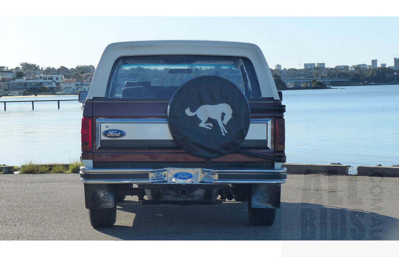 3/1985 Ford Bronco (4x4) 2d Wagon Metallic Brown & White 5.8L V8 351ci - Matching Numbers
