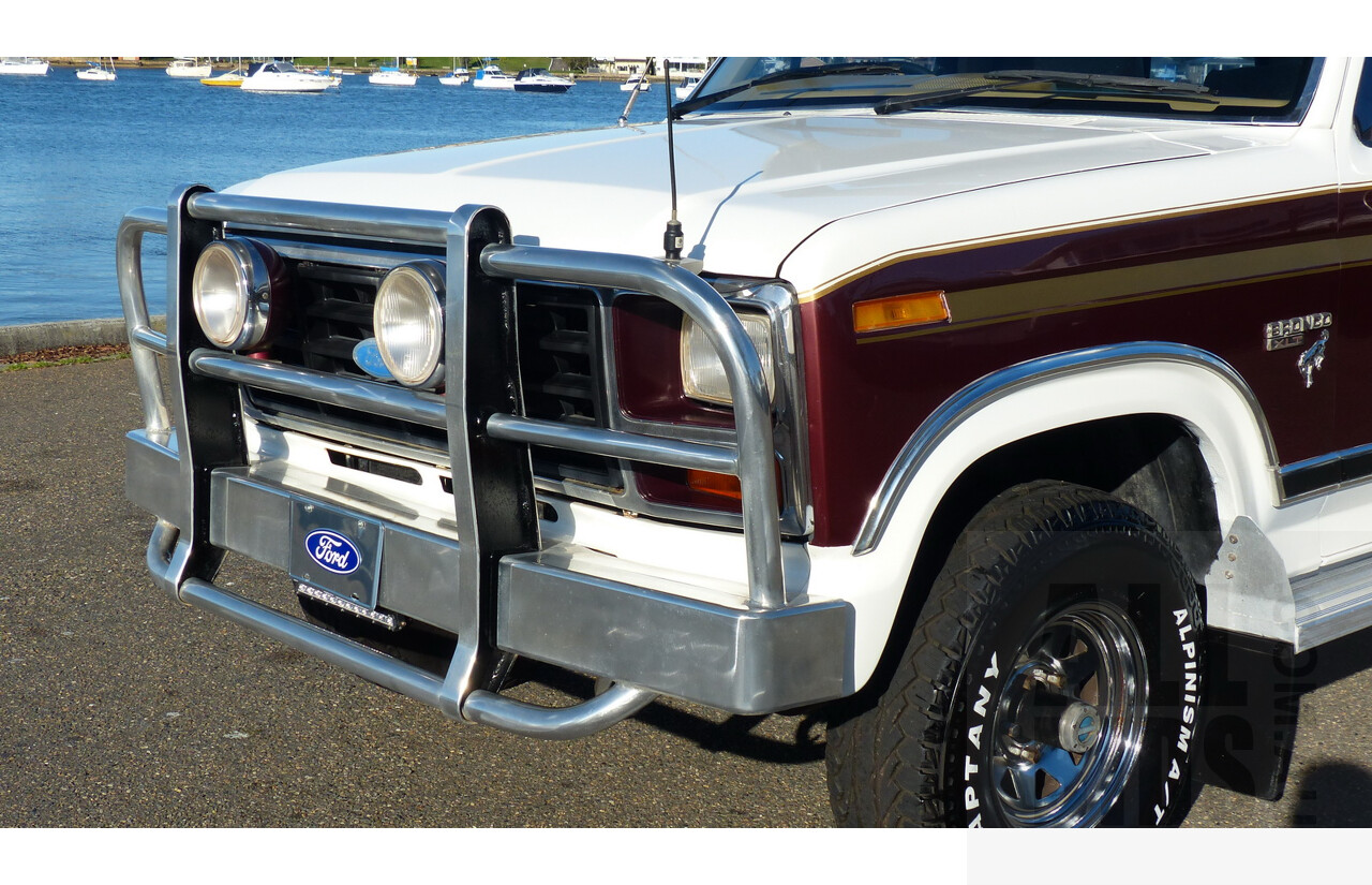 3/1985 Ford Bronco (4x4) 2d Wagon Metallic Brown & White 5.8L V8 351ci - Matching Numbers