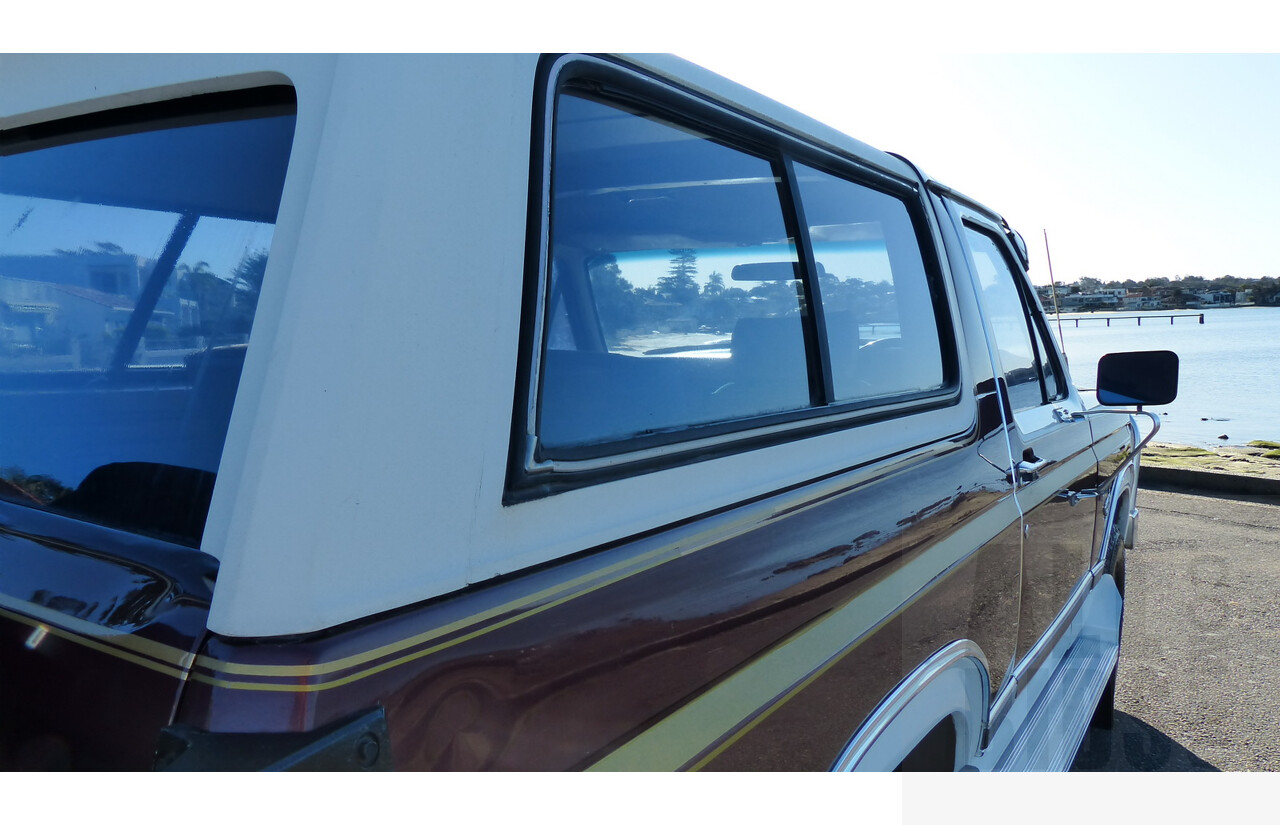 3/1985 Ford Bronco (4x4) 2d Wagon Metallic Brown & White 5.8L V8 351ci - Matching Numbers