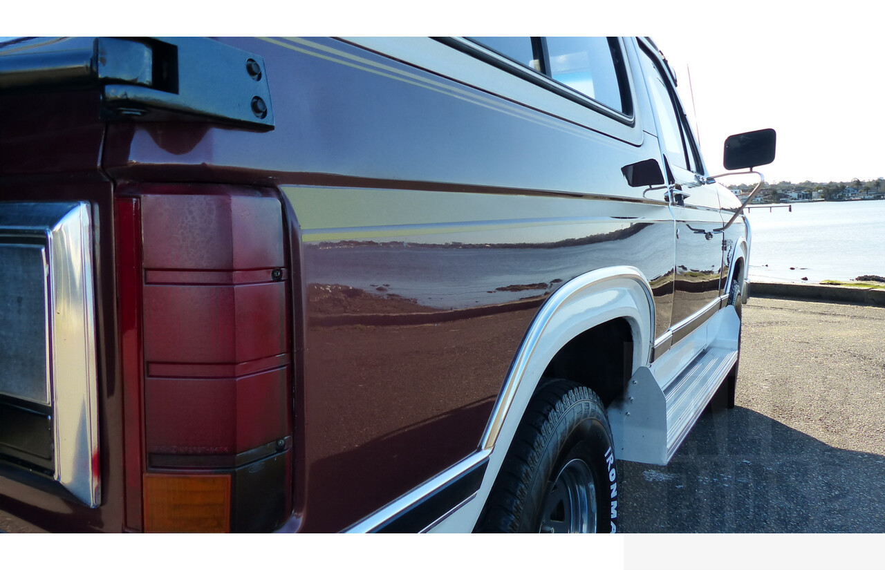3/1985 Ford Bronco (4x4) 2d Wagon Metallic Brown & White 5.8L V8 351ci - Matching Numbers